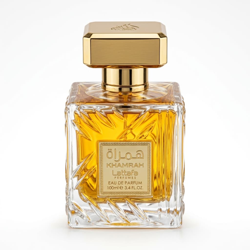 Khamrah luxury perfume bottle packshot